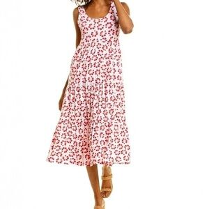 Duffield Lane Lucy Midi Dress in Firework Print- M